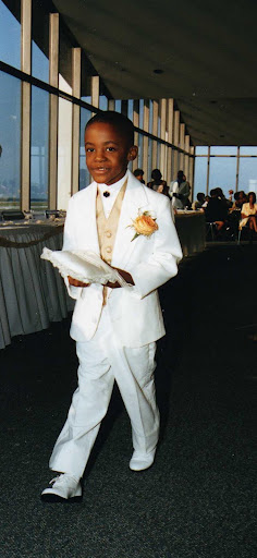 Kaelin serving as ring bearer for my wedding.