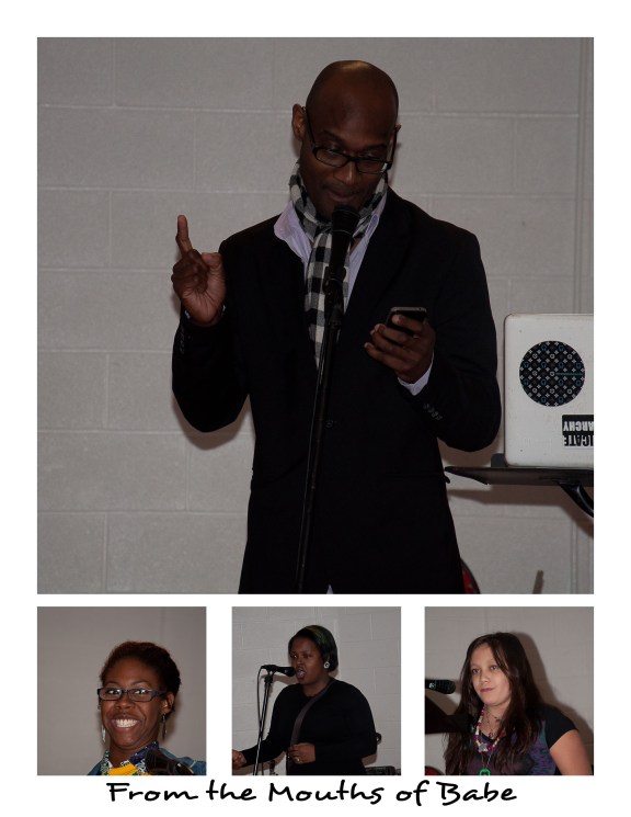 Instructor and students Spoken word instructor and students