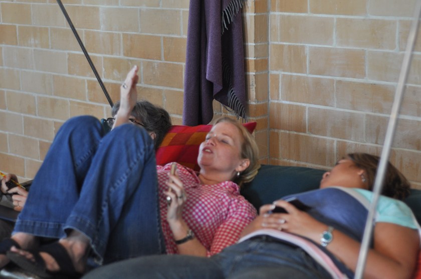 Liming during the retreat