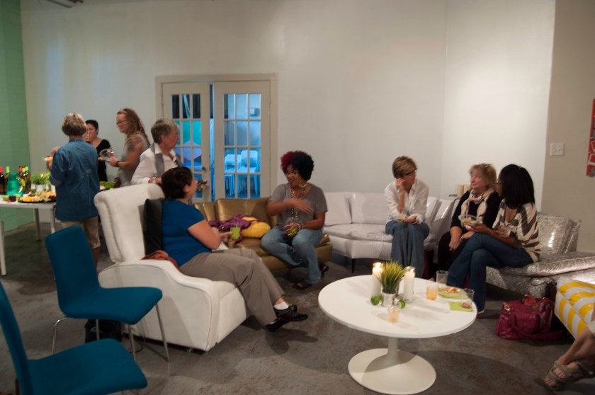 Ladies sharing and getting to know one another.
