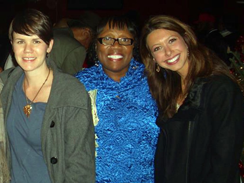 Rachel Dissell, left, will be honored withe the Community Humanitarian Journalism Award. She is pictured with Yvonne Pointer and Jennifer Richvun late last year. (Photo Courtesy of Yvonne Pointer)